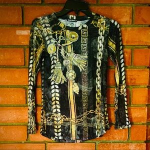 DAVID CLINE XS Multicolored Graphic Print NWT!